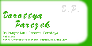 dorottya parczek business card